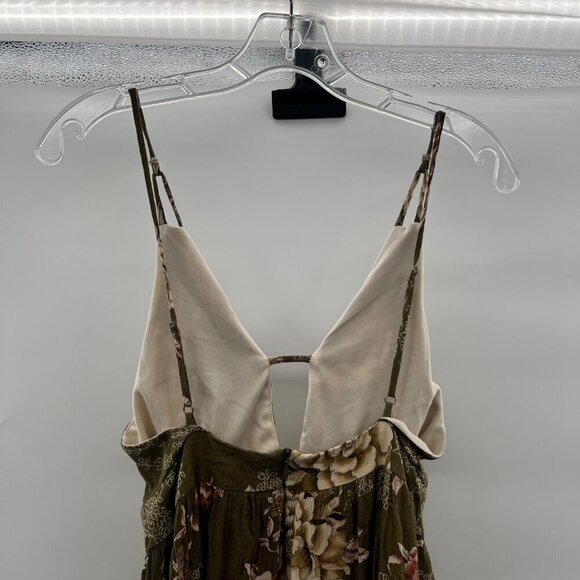AUDREY 3+1 Sleeveless Floral Romper Green/Multi Women's Size Small - Picture 6 of 9